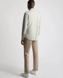 Tapered fit oxford cotton shirt