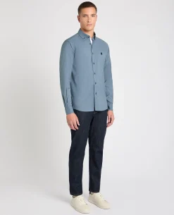 Tapered Fit Oxford Cotton Shirt