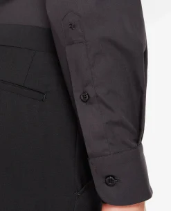 Tapered Fit Placket Front Shirt