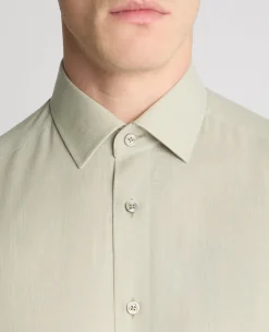Tapered Fit Pure Cotton Shirt