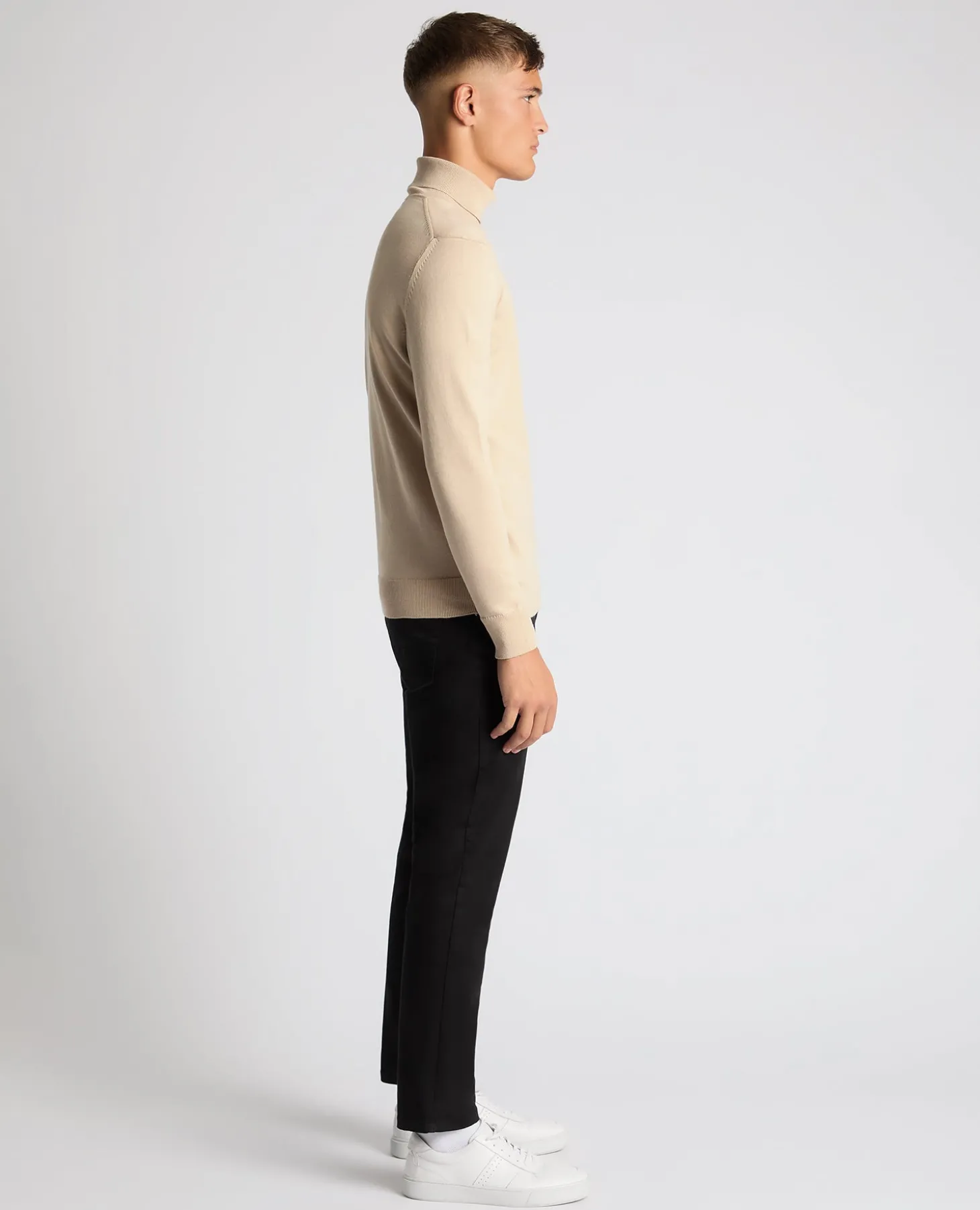 Tapered Fit Roll Neck Sweater