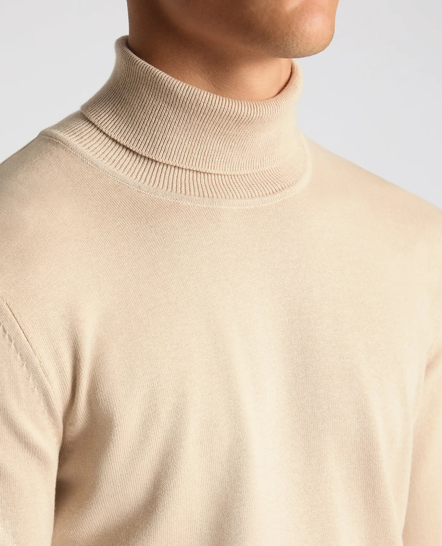 Tapered Fit Roll Neck Sweater