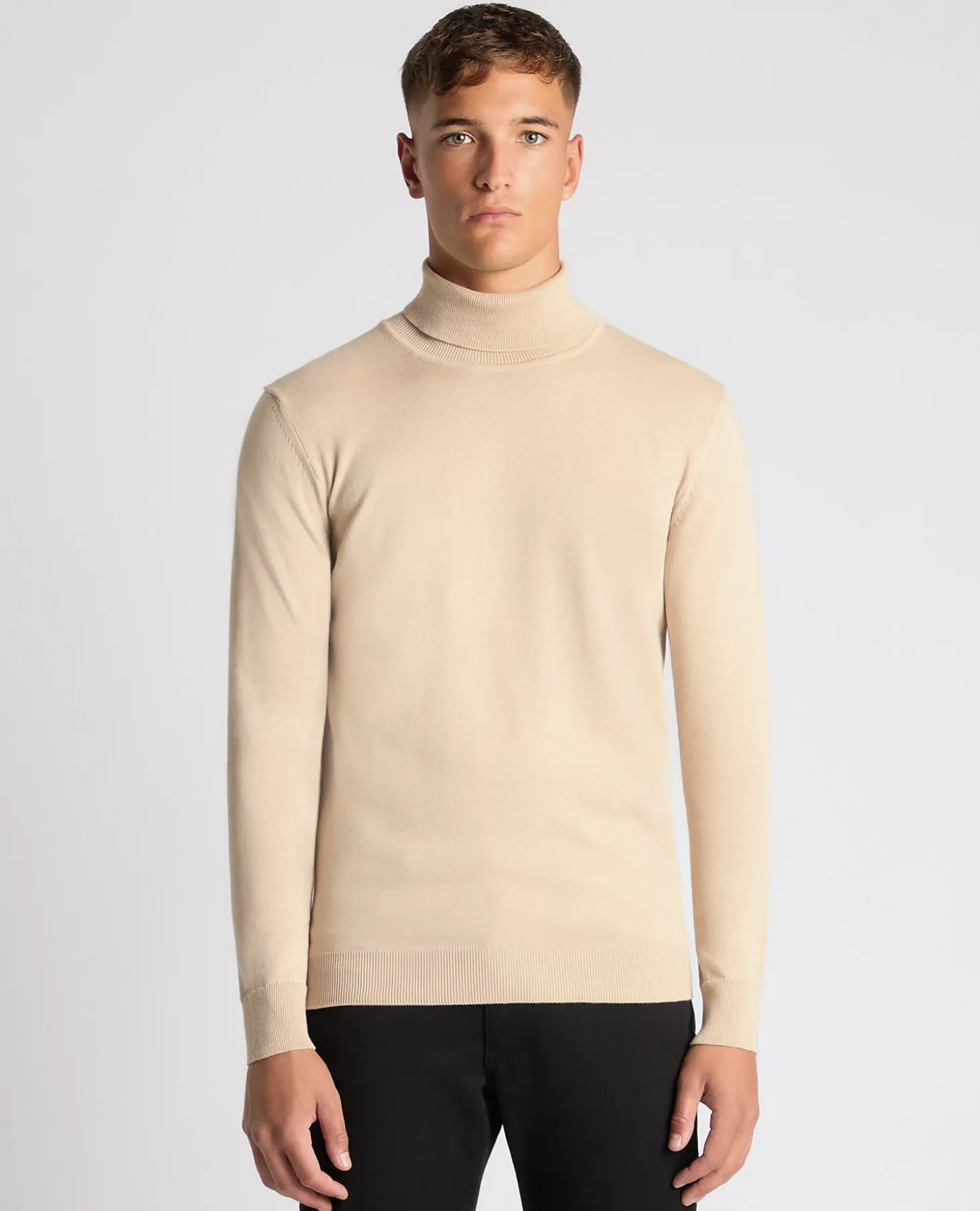 Tapered Fit Roll Neck Sweater