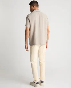 Tapered Fit Short Sleeve Linen Shirt