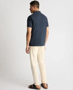 Tapered Fit Short Sleeve Linen Shirt