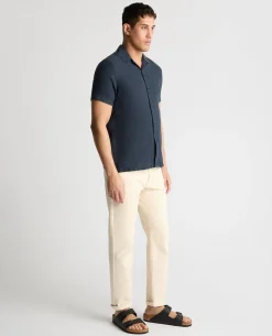 Tapered Fit Short Sleeve Linen Shirt