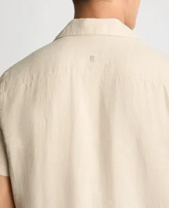 Tapered Fit Short Sleeve Linen Shirt