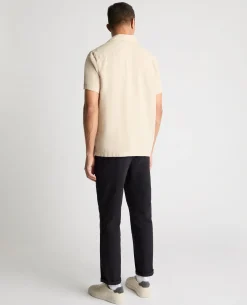 Tapered Fit Short Sleeve Linen Shirt