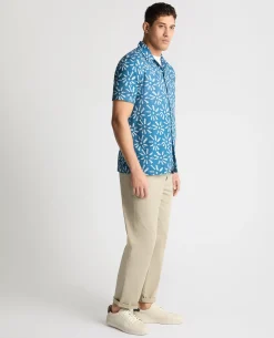 Tapered Fit Sunburst Print Shirt