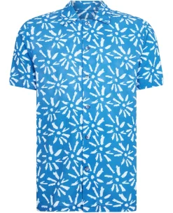 Tapered Fit Sunburst Print Shirt