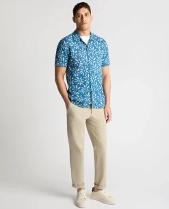 Tapered Fit Sunburst Print Shirt