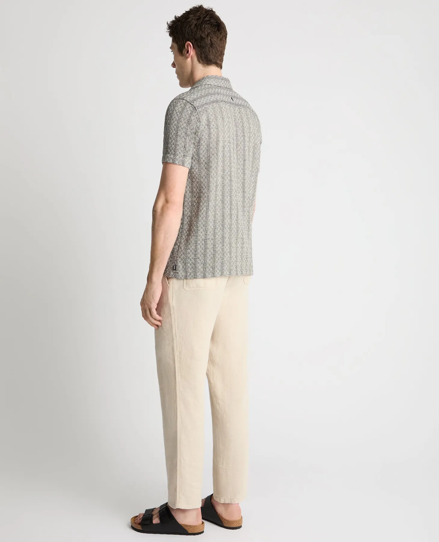 Tapered Fit Two-Tone Textured Shirt