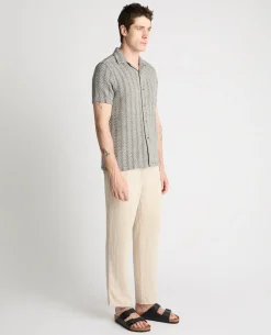 Tapered Fit Two-Tone Textured Shirt