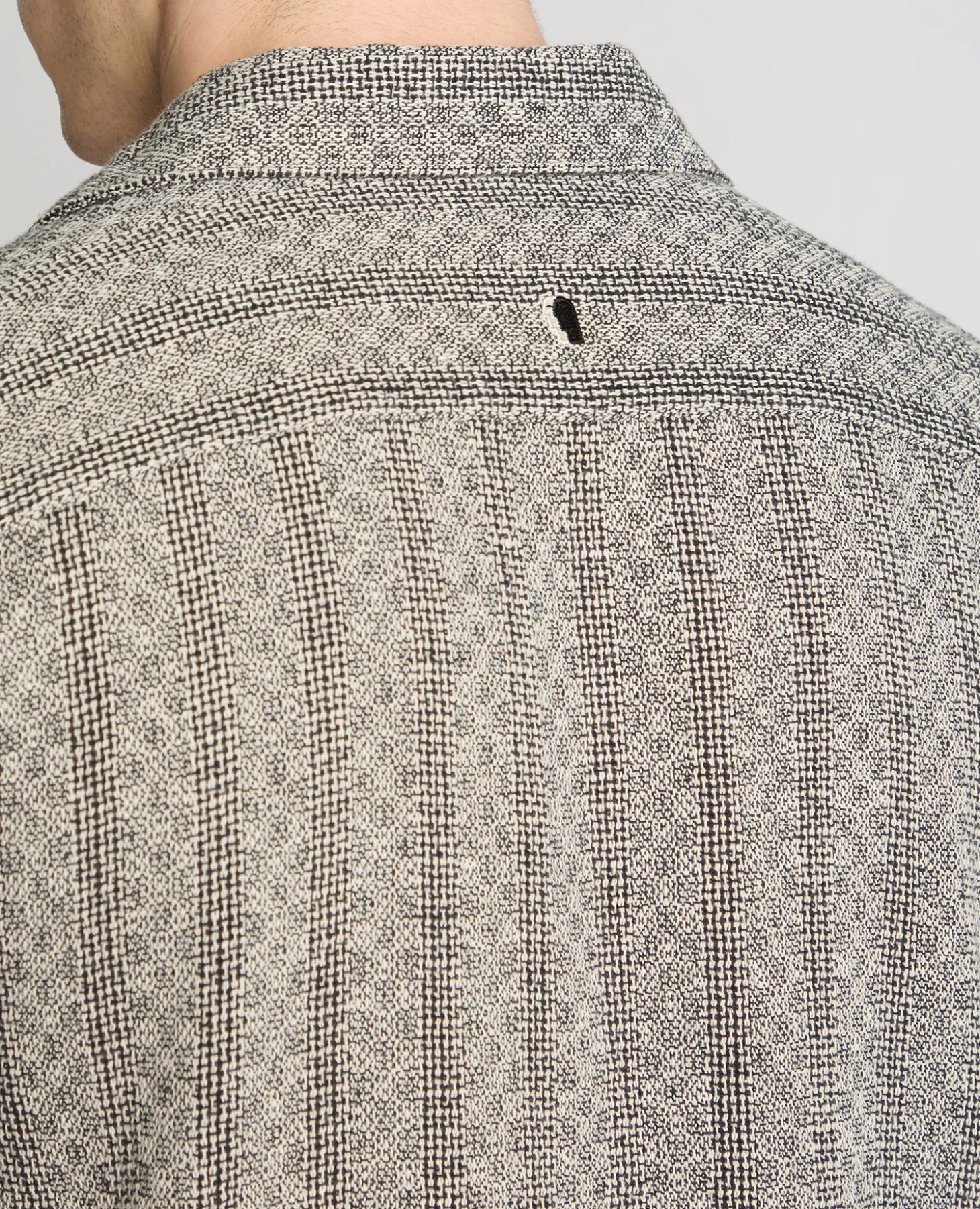 Tapered Fit Two-Tone Textured Shirt