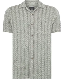 Tapered Fit Two-Tone Textured Shirt