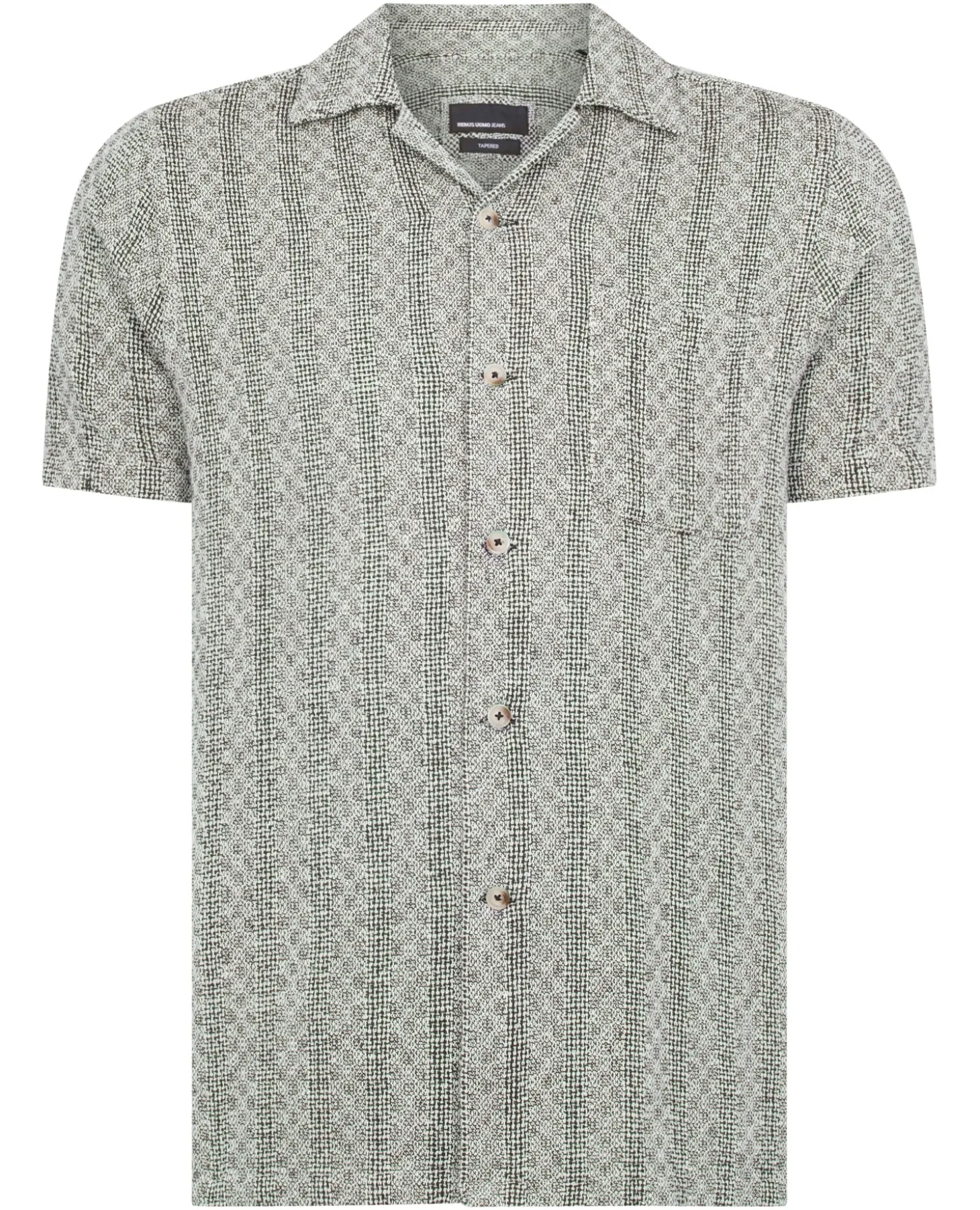 Tapered Fit Two-Tone Textured Shirt