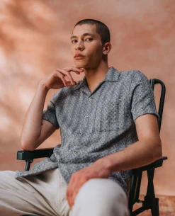 Tapered Fit Two-Tone Textured Shirt