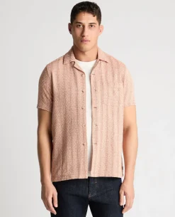 Tapered Fit Two-Tone Textured Shirt