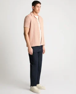 Tapered Fit Two-Tone Textured Shirt