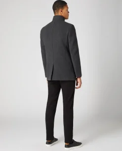 Tapered Fit Wool-Rich Overcoat