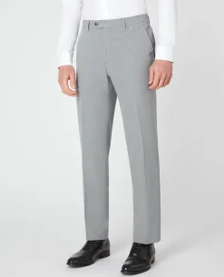 Tapered Leg Stretch Formal Trousers .