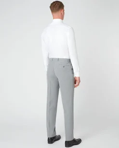 Tapered Leg Stretch Formal Trousers .