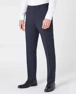Tapered Leg Wool-Blend Suit Trouser