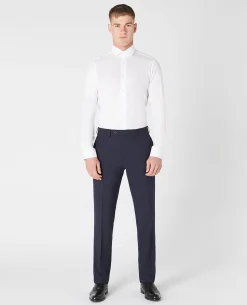 Tapered Leg Wool-Blend Suit Trouser