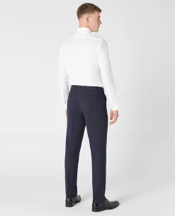 Tapered Leg Wool-Blend Suit Trouser