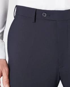 Tapered Leg Wool-Blend Suit Trouser