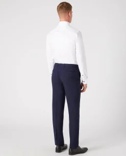 Tapered Leg Wool-Blend Suit Trouser