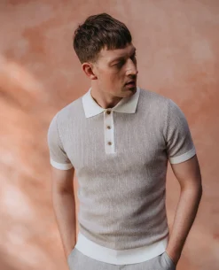 Textured Knit Polo