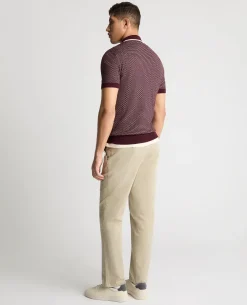 Wave Print Knit Polo